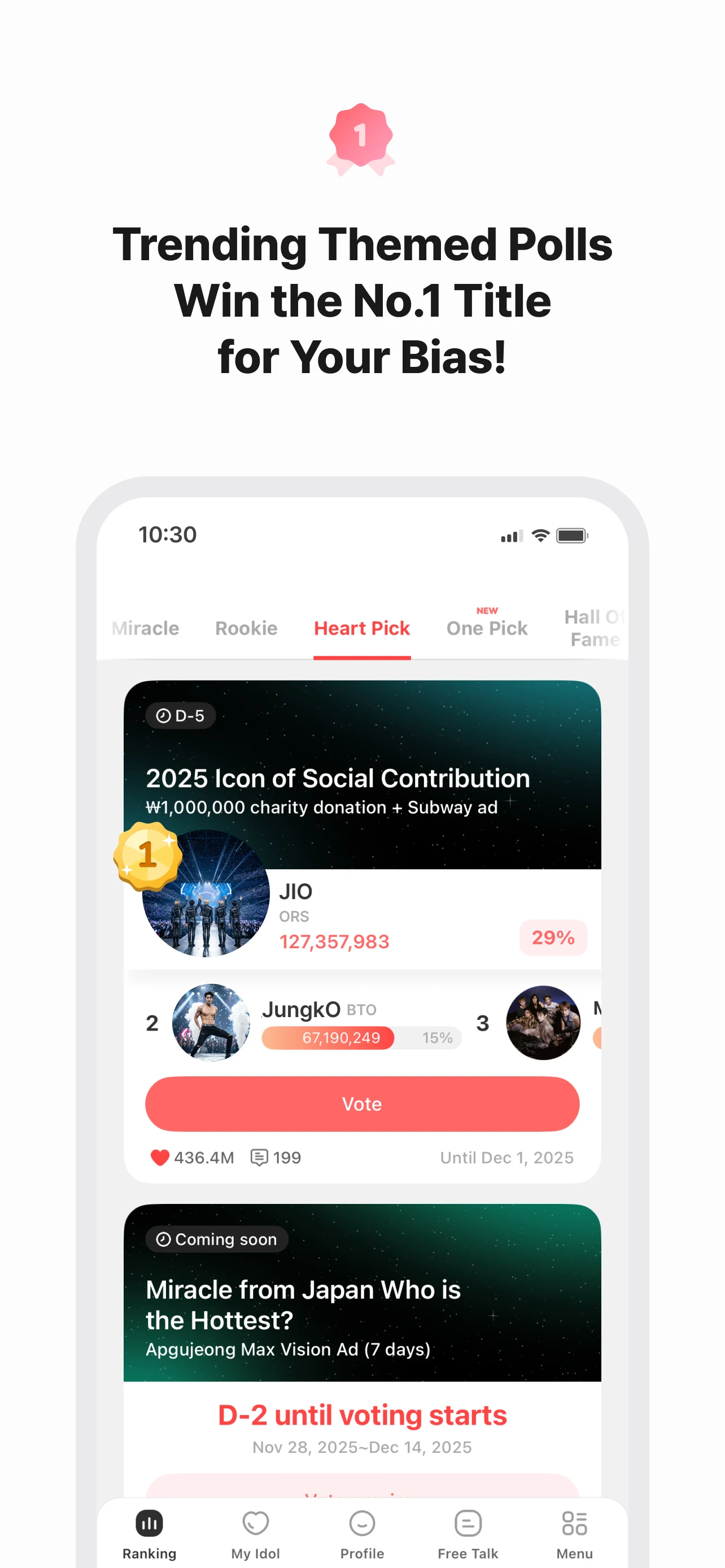 Kpop Idol Vote - CHOEAEDOL screenshot